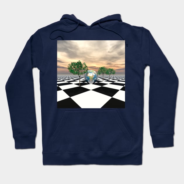 Checker Trees Hoodie by perkinsdesigns